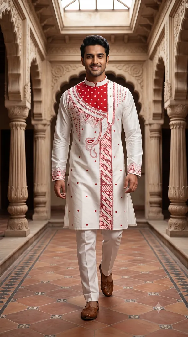 White_Printed_Straight_Kurta_Pajama_Set_for_Men