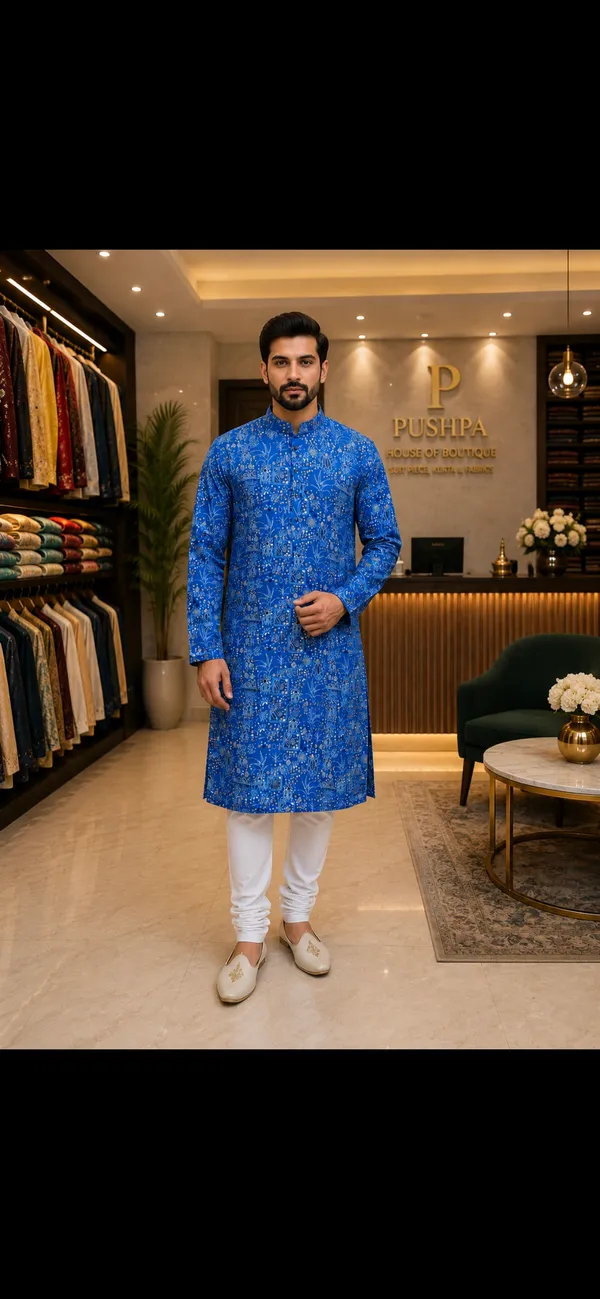 Blue_Cotton_Slub_Straight_Printed_Kurta_For_Men