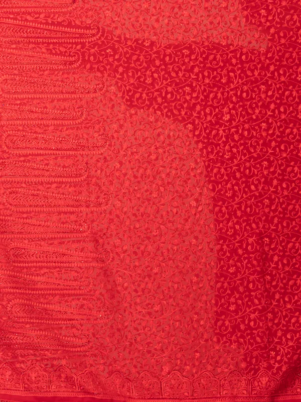 Bold_Red_Fancy_Chiffon_Saree_with_Jal_Work