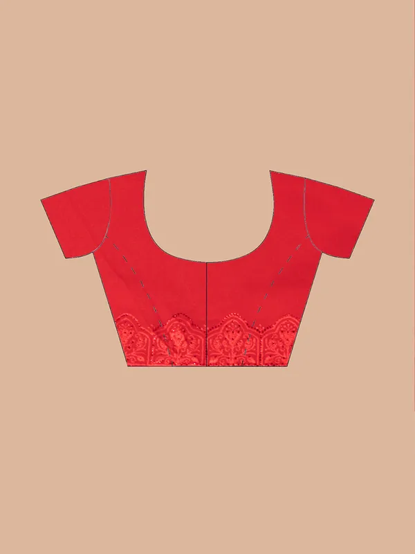 Bold_Red_Fancy_Chiffon_Saree_with_Jal_Work