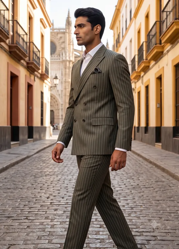 Olive_Pinstripe_Double_Breasted_Suit_Set_for_Men_-_2_piece