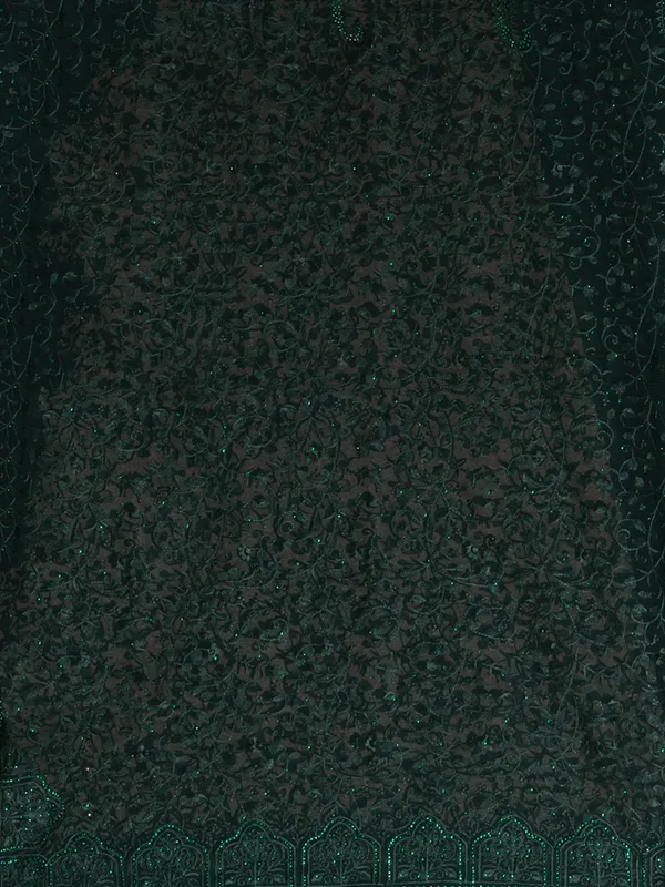 Luxurious_Dark_Green_Fancy_Chiffon_Saree_with_Jal_Work