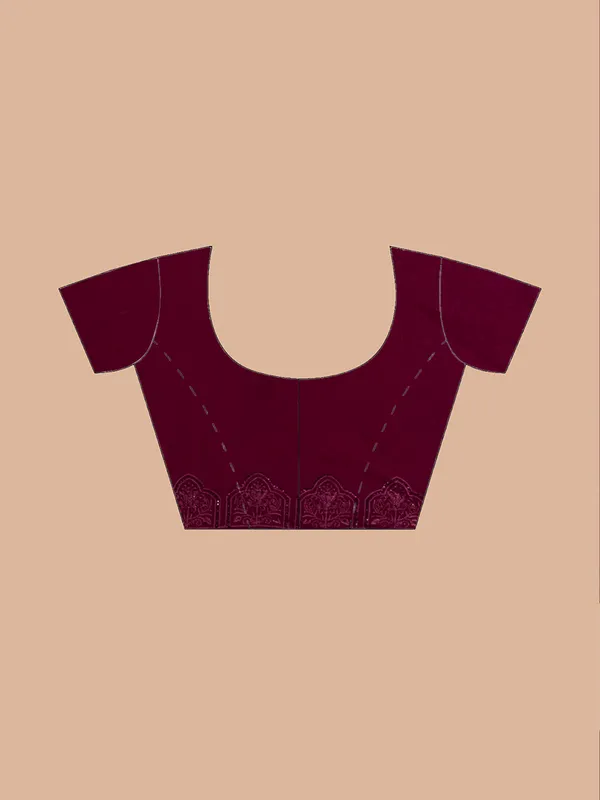 Exquisite_Wine_Chiffon_Saree_with_Jal_Work