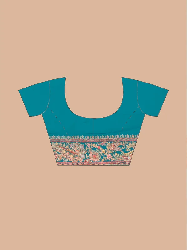 Vibrant_Royal_Cyan_Fancy_Chiffon_Saree_with_Jal_Work