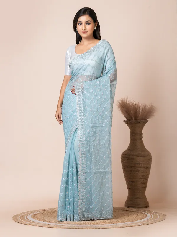 Elegant_Sky_Blue_Net_Saree_with_Embroidered_Border