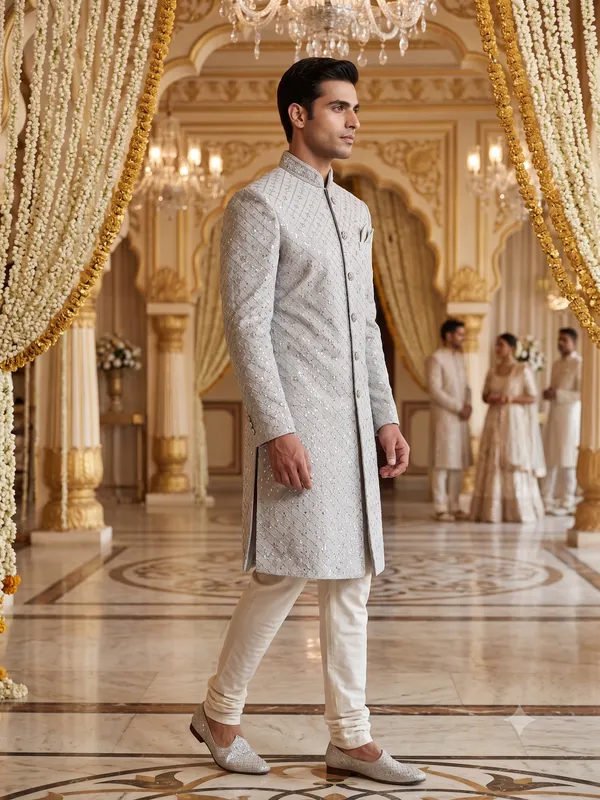 Silver_Embroidered_Sherwani_for_Men