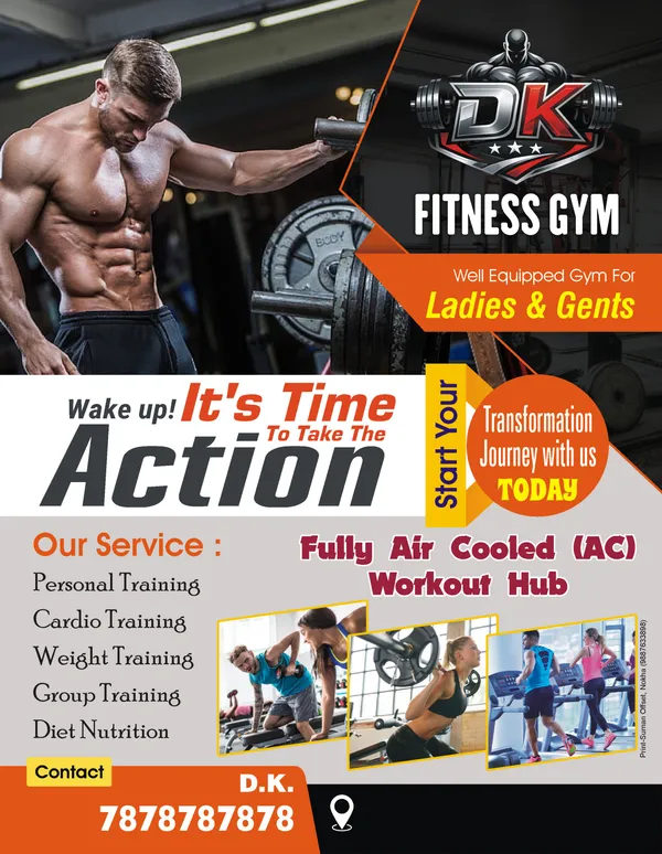90_Gsm_Art_Paper_Gym_Training_Services_Promotional_Leaflet_Pack_Of_1000