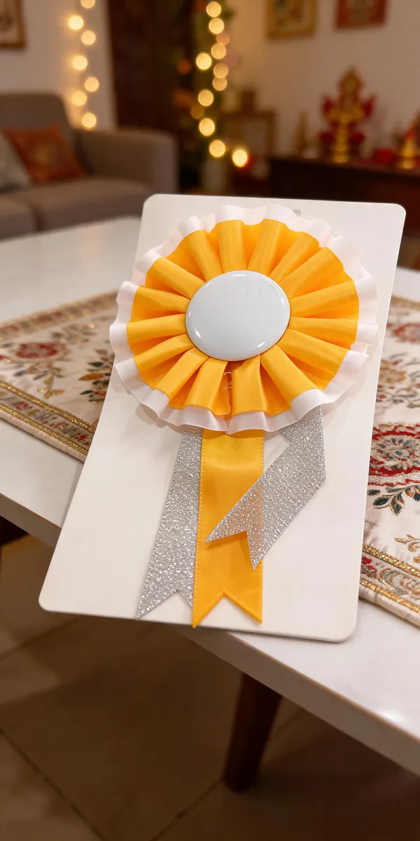 Yellow_Orange_Fabric_Award_Rosette_Ribbon_Pack_Of_10