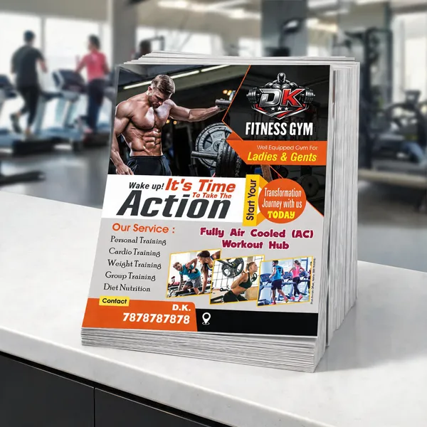 90_Gsm_Art_Paper_Gym_Training_Services_Promotional_Leaflet_Pack_Of_1000