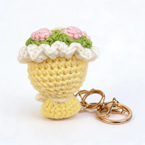 Yellow_Crochet_Crochet_Keychain_Kids