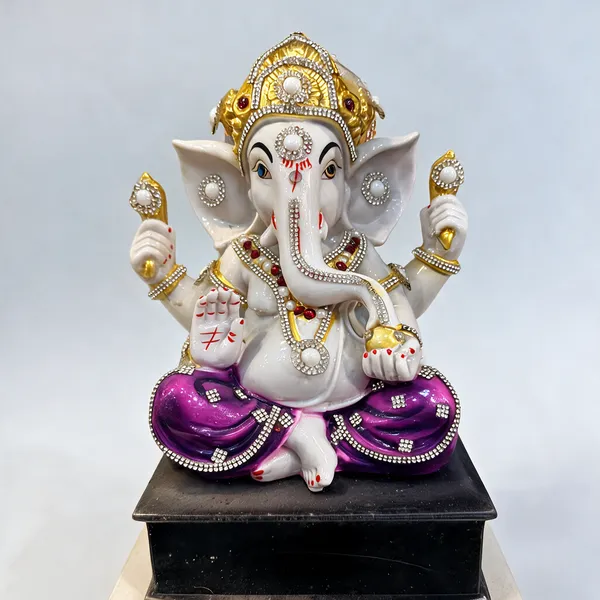 White_And_Purple_Plastic_And_Pop_Religious_Idol_Home_Decor