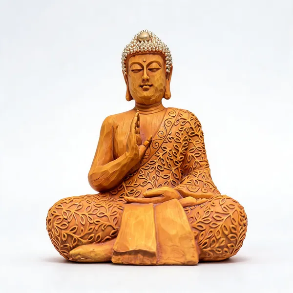 Orange_Acrylic_Buddha_Idol_Home_Decor