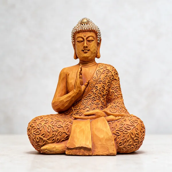 Orange_Acrylic_Buddha_Idol_Home_Decor