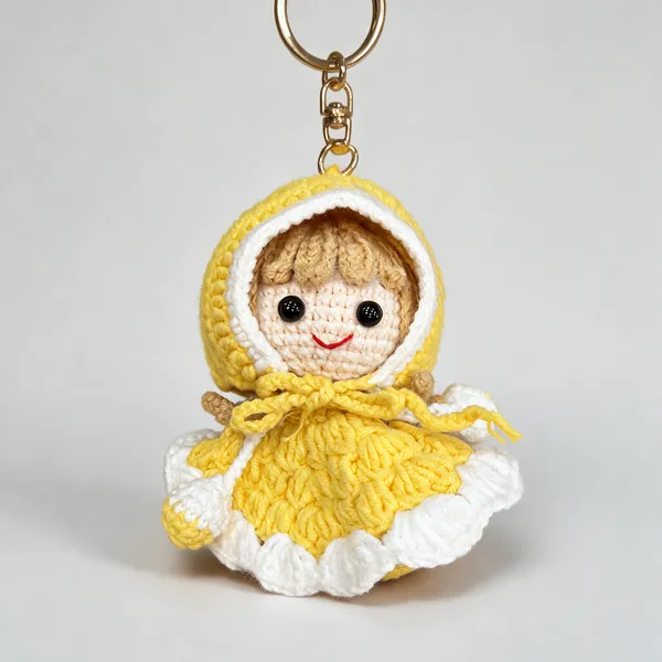 Yellow_Acrylic_Crochet_Keychain_Kids