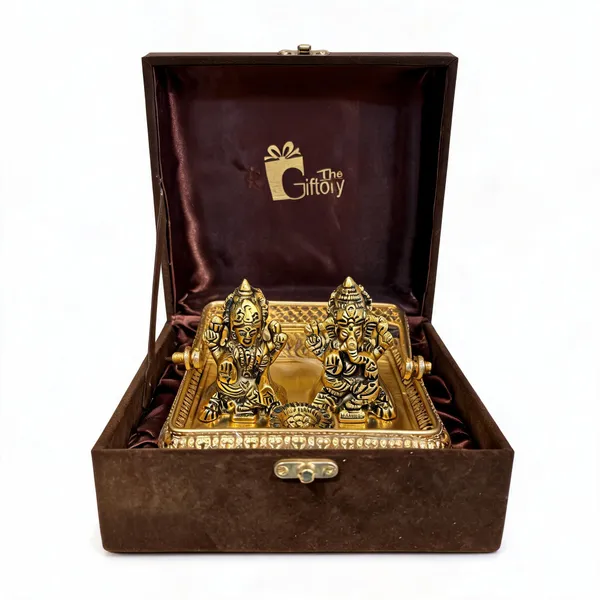 Gold_Brass_Religious_Idol_Set_Home_Decor