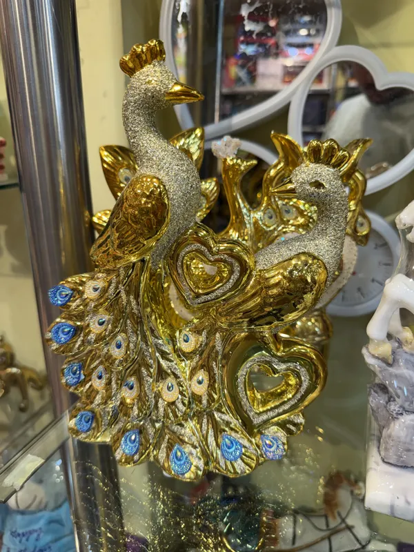 Gold_Tone_Peacock_Pair_Decorative_Showpiece