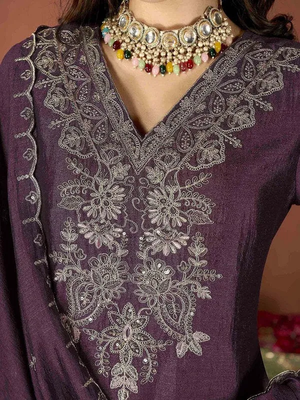Purple_Art_Silk_Straight_Embroidered_Kurta_Set_For_Women