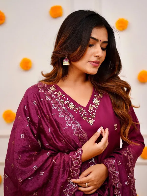 Purple_Georgette_Straight_Embroidered_Kurta_Set_For_Women