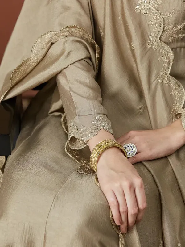 Beige_Silk_Blend_Anarkali_Embroidered_Kurta_Set_For_Women