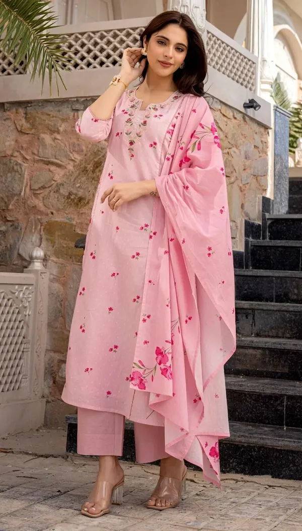 Pink_Chanderi_Embroidered_Kurta_Pant_Dupatta_Set_For_Women