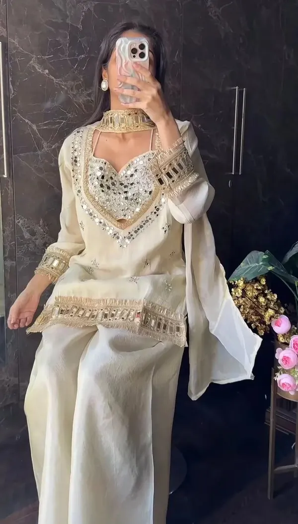 Beige_Chinon_Silk_Straight_Mirror_Embroidered_Kurta_Set_For_Women