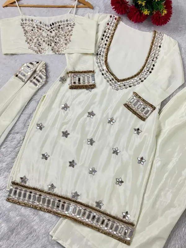 Beige_Chinon_Silk_Straight_Mirror_Embroidered_Kurta_Set_For_Women