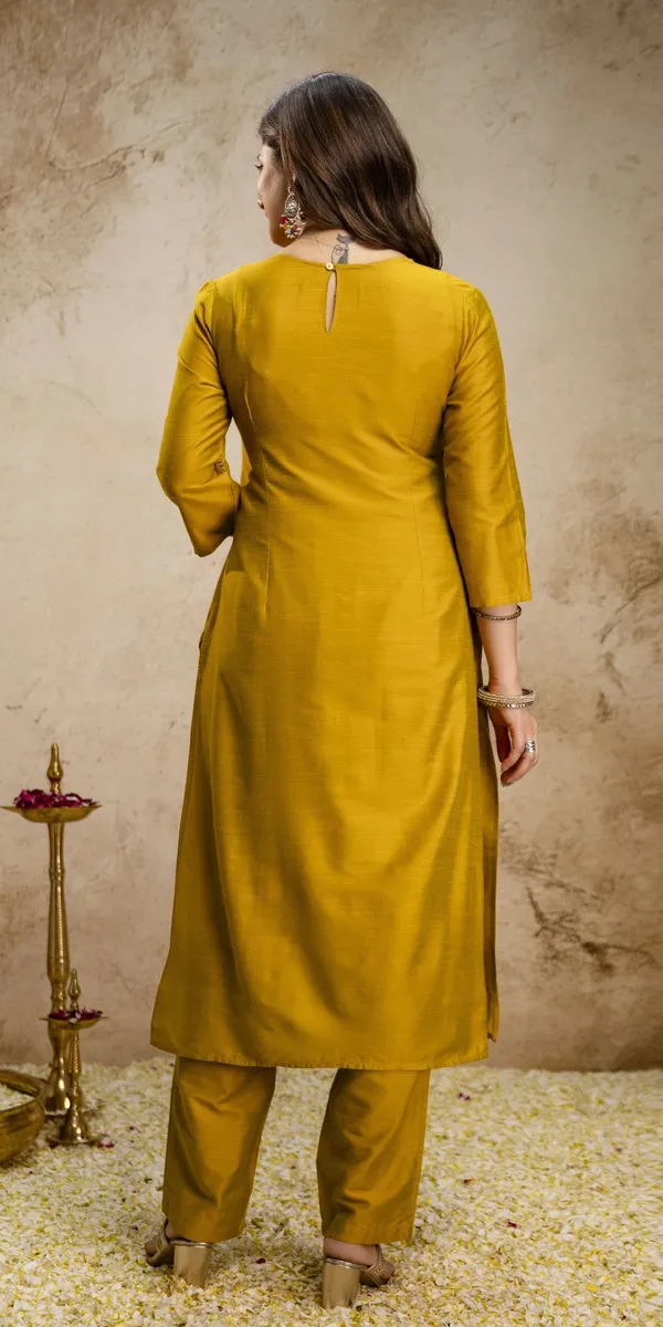Yellow_Silk_Blend_Straight_Embroidered_Kurta_Set_For_Women