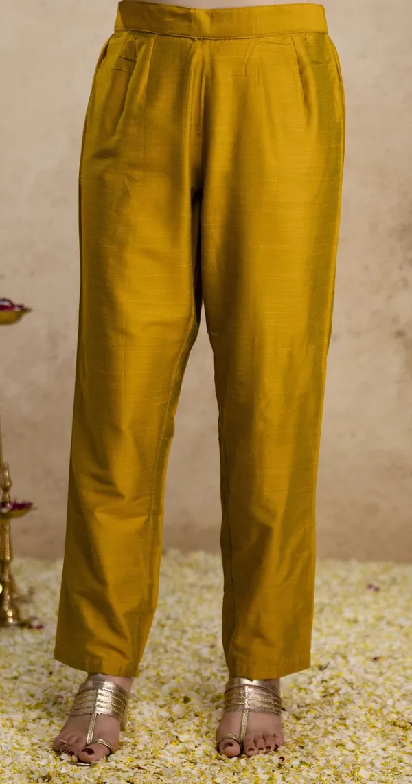 Yellow_Silk_Blend_Straight_Embroidered_Kurta_Set_For_Women
