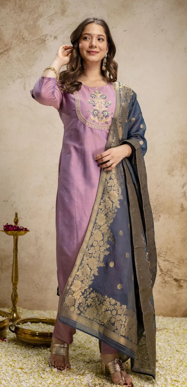 Pink_Silk_Blend_Embroidered_Straight_Kurta_Pant_Set_For_Women