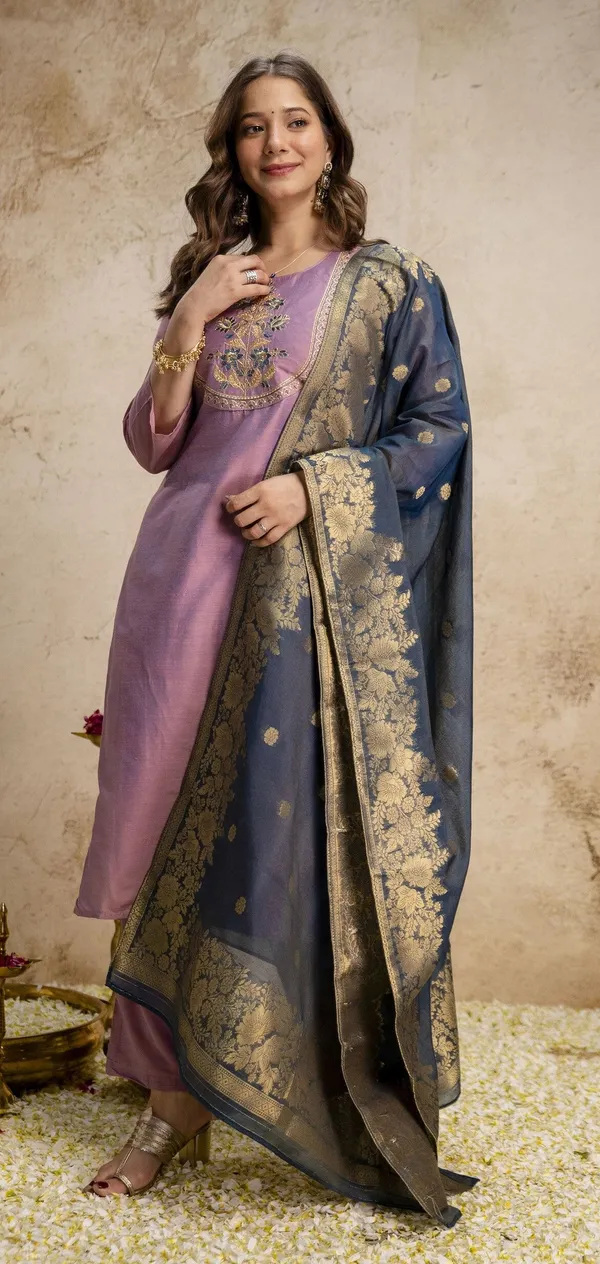 Pink_Silk_Blend_Embroidered_Straight_Kurta_Pant_Set_For_Women