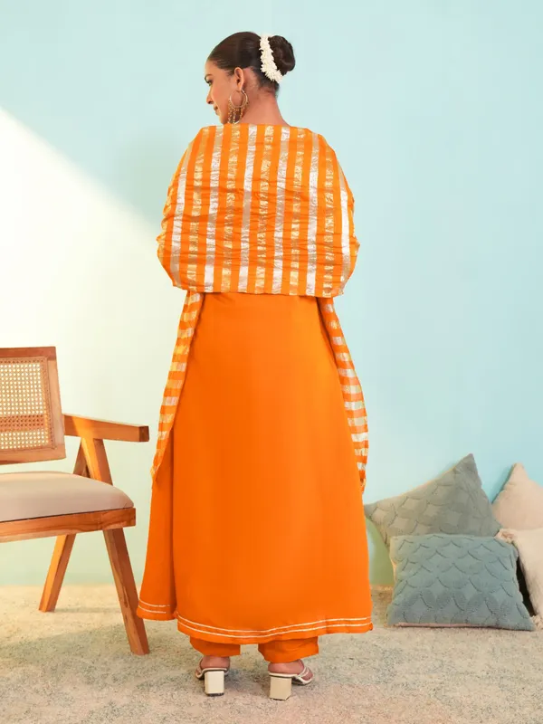 Orange_Viscose_Rayon_Sequin_Embroidered_Anarkali_Kurta_Set_For_Women