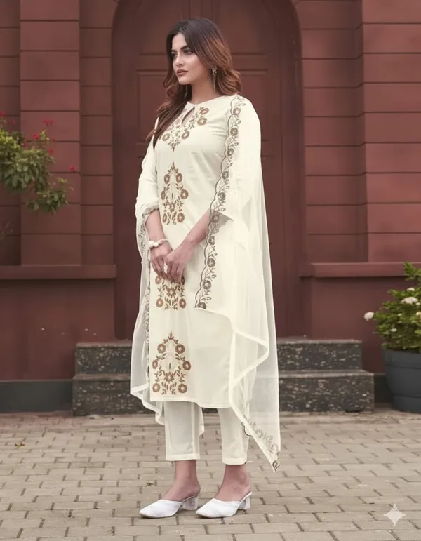 Beige_Rayon_Slub_Straight_Embroidered_Kurta_Set_For_Women
