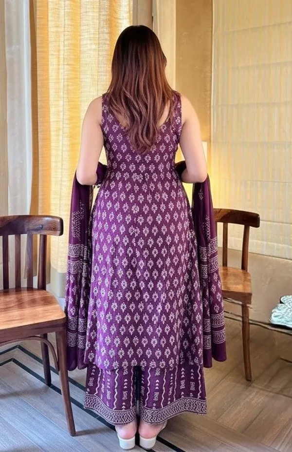Purple_Rayon_Slub_Straight_Printed_Kurta_Set_For_Women