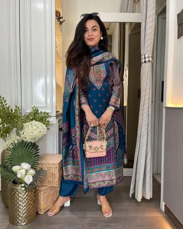 Dark_Blue_Viscose_Rayon_Kurta_Set_For_Women