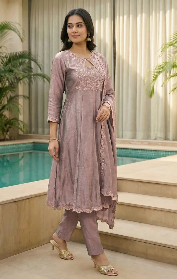 Purple_Silk_Blend_Straight_Zari_Floral_Embroidered_Kurta_Pant_Set_For_Women