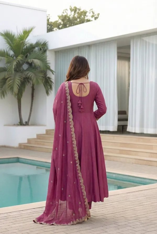 Purple_Cotton_Blend_A-Line_Zari_Embroidered_Kurta_Pant_Dupatta_Set_For_Women