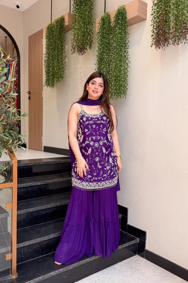 Purple_Polyester_Halter_Neck_Embroidered_Sharara_Set_For_Women