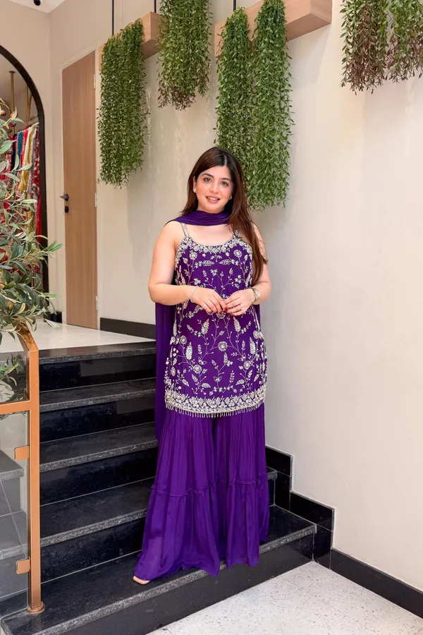 Purple_Polyester_Halter_Neck_Embroidered_Sharara_Set_For_Women