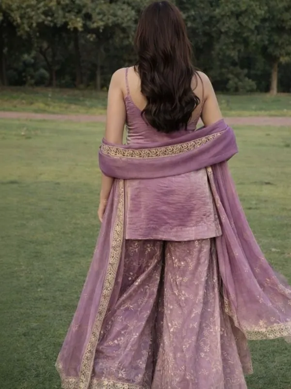 Purple_Satin_Sleeveless_Sequin_Embroidered_Sharara_Set_For_Women