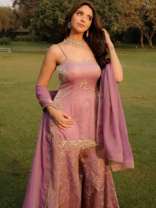 Purple_Satin_Sleeveless_Sequin_Embroidered_Sharara_Set_For_Women