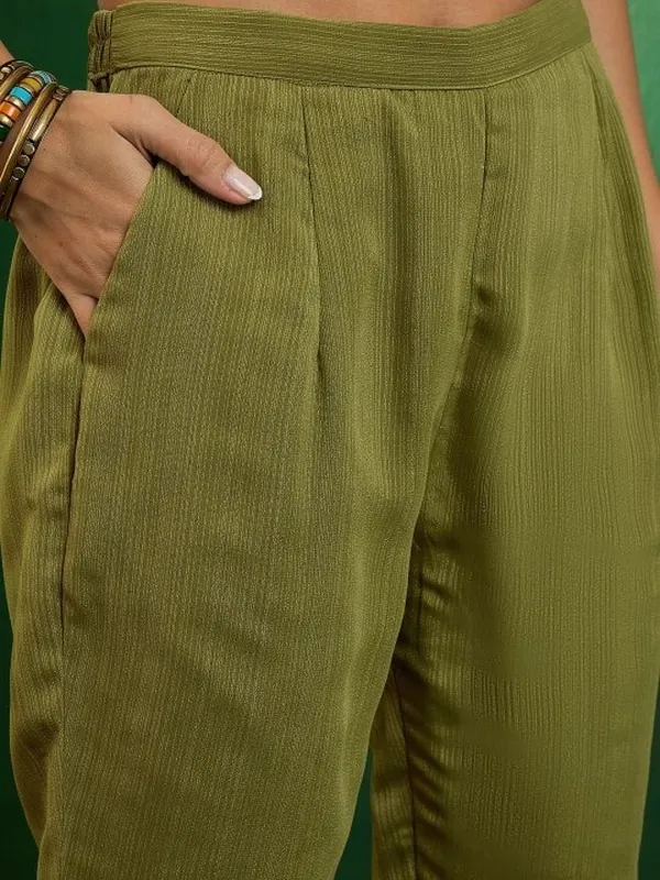 Green_Georgette_Kaftan_Kurta_Set_For_Women
