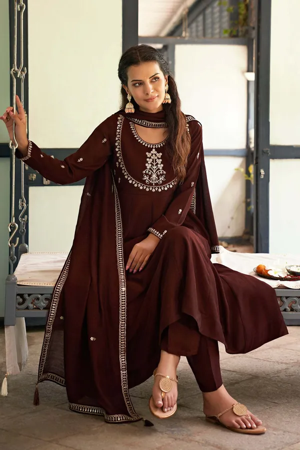 Wine_Art_Silk_Anarkali_Sequin_Embroidered_Kurta_Churidar_Set_For_Women