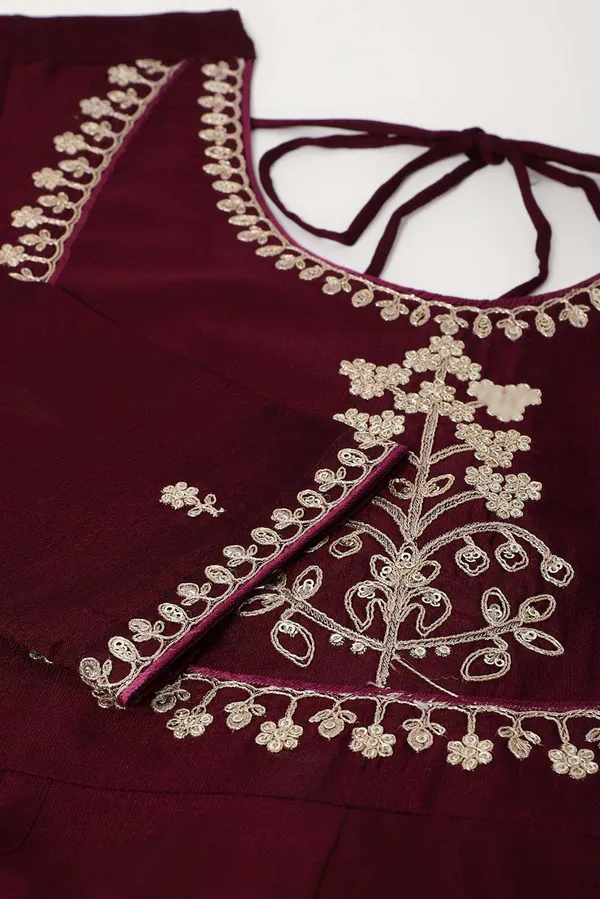 Wine_Art_Silk_Anarkali_Sequin_Embroidered_Kurta_Churidar_Set_For_Women