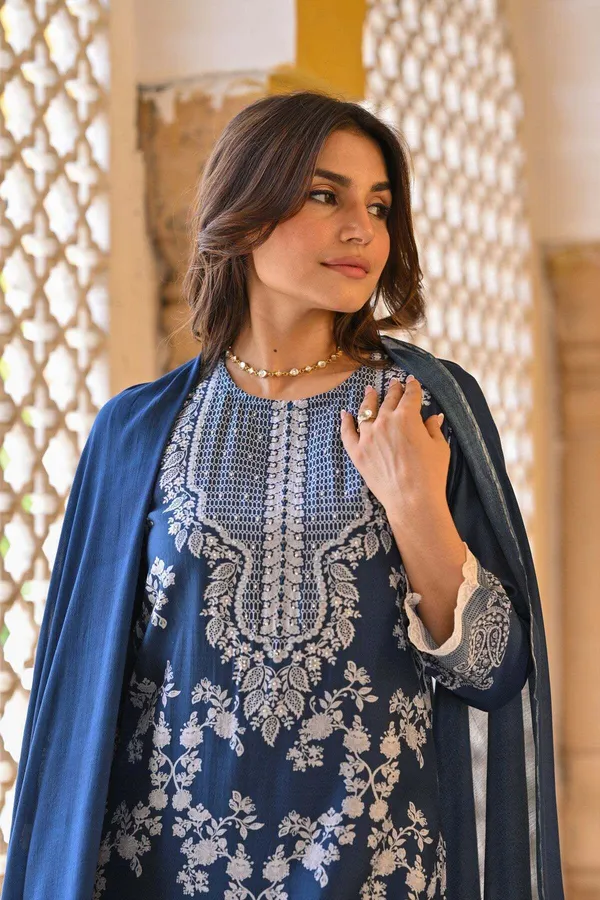 Navy_Blue_Cotton_Floral_Paisley_Print_Kurta_Palazzo_Set_For_Women