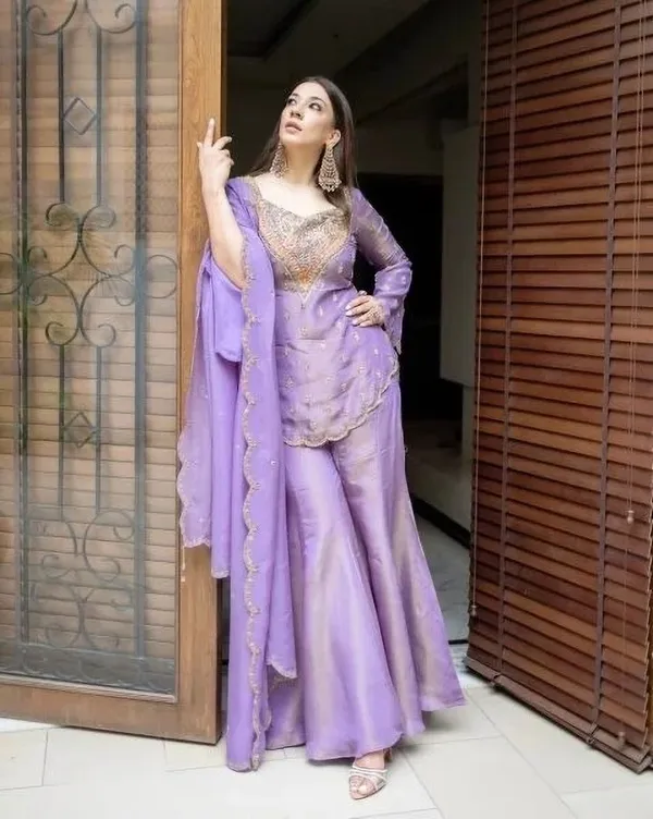 Purple_Art_Silk_Sequin_Embroidered_Kurti_Sharara_Set_For_Women