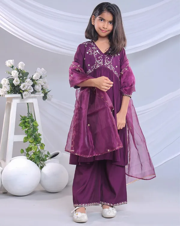Purple_Viscose_Embroidered_Kurta_Set_For_Girls