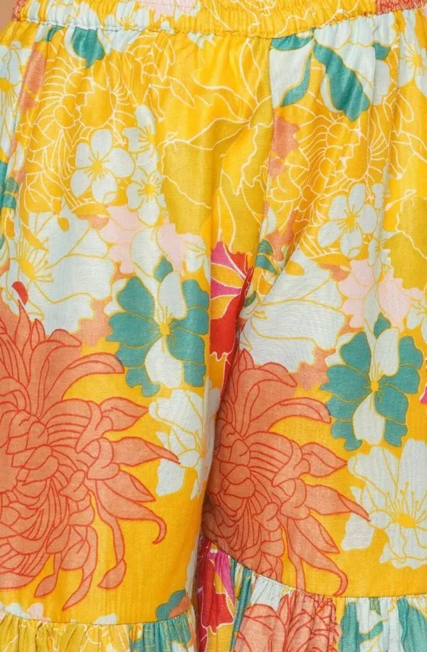Yellow_Chanderi_Floral_Print_Kurta_Sharara_Set_For_Girls