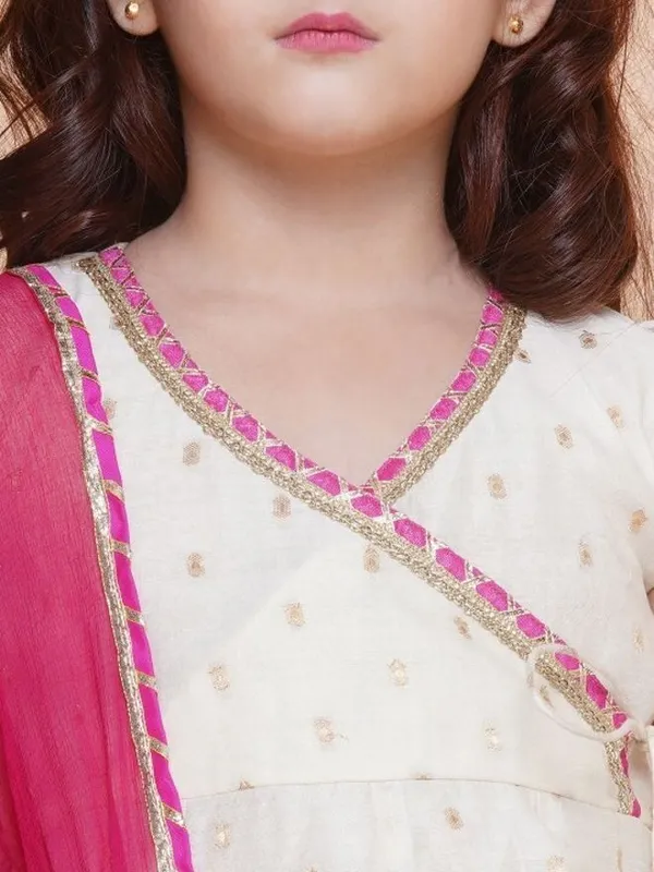 White_Chanderi_Silk_Embroidered_Kurta_Palazzo_Set_For_Girls