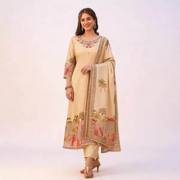 Beige_Viscose_Silk_Straight_Embroidered_Kurta_Set_For_Women