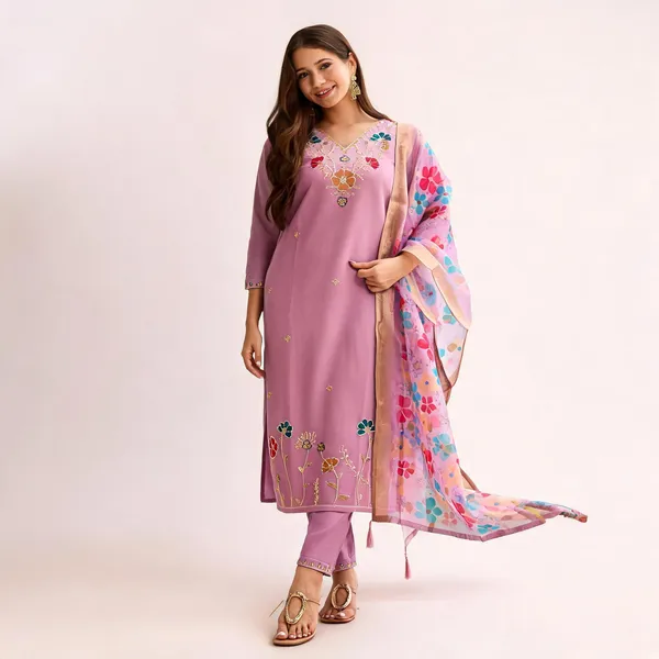 Purple_Cotton_Straight_Embroidered_Kurta_With_Pant_&_Dupatta_For_Women